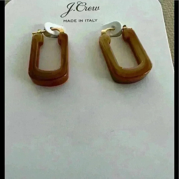 J Crew Made in Italy Acetate Hoop Earrings - Picture 3 of 4